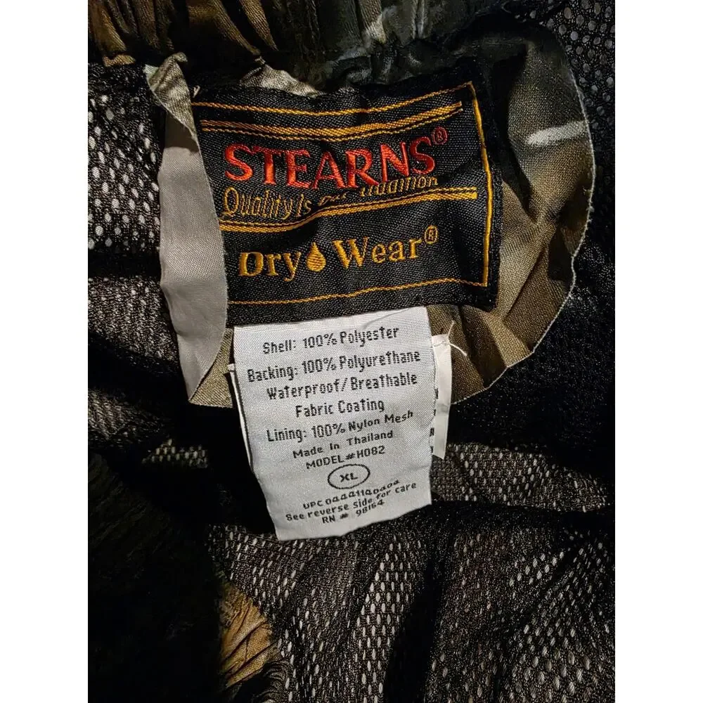 Stearns Dry Wear Advantage Timber Break Up Camo Rain Pants XL Hunting Outdoor
